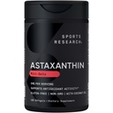 Idrettsforskning Trippel styrke Astaxanthin Supplement (6mg) med økologisk kokosolje for antioksidant aktivitet, hud og øye helsestøtte - Ikke-GMO Verifisert og Glutenfri - 120 Softgels