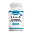 EuroMedica Silica-20 - Supplement støtter beinstruktur og kollagen produksjon - Sterke tenner og sunne beintetthet støtte - hjelpemidler hår, hud og negler helse - 60 tabletter (30 Serveringer)