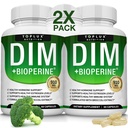 Dim Supplement 910 mg Plus BioPerine Complex - Diindolylmetan å støtte hormonbalanse og estrogenmetabolisme, hjelper med menopause Acne PCOS bedre hud bodybuilding, for menn kvinner, 60 kapsler