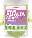 XPRS Nutra Organic Alfafa pulver - Premium Vegan Supplement rik på kalsium, antioksidanter, vitaminer - Farmer Alfalfa Supplement for barn og voksne - Veganvennlig sunn blad (4 Ounce)
