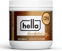Hella Ernæring Godmorning Kaffe Alternativ Naturlig Koffein med Mushroom Kaffe Substitut ® Protein, Kollagen, Vitaminer B-12 & D, Electrolyter, & Mineraler ® Ikke GMO (20 Serveringer, Vanilla Latte)