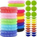 Mosquito Repellent Armbånd 20 Pack, Individuelt innpakket mosquito Repellent Bands med 60 stk mosquito Repellent klistremerker Patches, DEET Gratis Insekt Bug Repellent Wristbands for voksne barn
