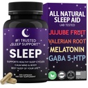 Naturlig søvnhjelp for voksne │ Beste søvn i livet ditt │Valerisk rot │GABA │5-HTP │melatonin │120 Ikke-Habit Forming Kapsler │Lab Testet