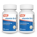 Rugby Vitamin B-6 tabletter - 25 mg vitamin B6 - Diett Supplement - 100 greve (2 pakke)