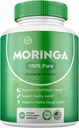 Moringa Powder Capsules Pure Nutrient-Rich Moringa pulver støtter energi hud helse Gut Helse Viktige vitaminer Aminosyrer (pakke av 1)