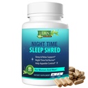Vekttap søvnhjelp Natttid Shred Fast fettforbrenner, Melatonin L-theanin Cla Ashwagandha Valerian Root 5HTP piller, Appetitt Suppressant metabolisme Booster rolig supplement for kvinner, 60 kapsler