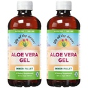 Lily Of The Desert Aloe Vera Gel - Inner Fillet Thicker Konsistens Aloe Vera Drikke med naturlige vitaminer, Digestive Enzymer for Gut Helse, Mage Relief, Velvære, Glødende hud, 32 Oz (pakke med 2)