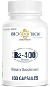 Bio-Tech Pharmacal B2-400, 100 kapsler – Alt-Naturlig kosttilskudd – støtter klarhet og produktivitet – ingen meieri, fisk, gluten, peanøtt, skallfisk, GMOS og soya – ingen kunstige farger
