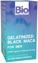 Bio Nutrition Gelatinisert Black Maca 60 Vegetariske kapsler | 1.500 mg per servering | Energiøkning | Kalsium | Magnesium | Fosforus