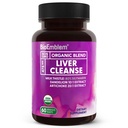 BioEmblem USDA Organic Liver Cleanse - 80% Silymarin Melk Thistle ekstrakt for lever helse og leverfunksjon med Dandelion & Artichoke ekstrakter - 100% Vegan, ikke-GMO - Herbal Liver - 60 Kapsler