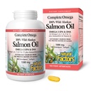 Komplett Omega av naturlige faktorer, Wild Alaskan Salmon Oil, støtter hjerte og hjerne helse med Omega-3 DHA og EPA, 180 mykegels (180 porsjoner)