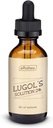 Lugols løsning 2% 2oz glassdropperflaske. Inneholder kalium jodid og jodid, 60 ml