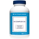 Vitamin Shope B-Complex 125 - støtter energiproduksjon, nervesystemfunksjon og næringsstoffer metabolisme - Utmerket kilde til B1, B2, B6, B12, Niacin, Folinsyre & Biotin (300 tabletter)