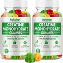 Kreatin Monohydrat Gummies 5000mg for menn og kvinner - Kreatin for kvinner - Chewables Kreatin Monohydrat for muskelstyrke, muskelbuilder, energiforhøyelse, 160 greve pre-workout Supplement