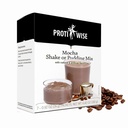 Protiwise høyproteinshake og pudding blanding | 15g Protein, lavfett, lav kalorie, lav sukker | Glutenfri KETO diett | Måltid utskifting for sulter | Mocha Flavor | 5/Box