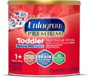 Enfagrow PREMIUM Toddler Ernæringsdrink, laget med ekte melk, Brain-building Omega-3 DHA, Næringsstoffer og prebiotika for vekst og immunstøtte, ikke-GMO, Toddler Melke pulver, 24 Oz Can