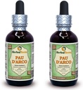 PAU d'arco (Tabebuia Impetiginosa) Glyceritt, tørket Bark alkohol-fri flytende ekstrakt (merkenavn: HerbalTerra, stolt laget i USA) 2x2 fl.oz (2x60 ml)