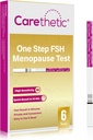 [6 Pack] Caretetic Menopause Test Kit - Rapid FSH-teststriper for hjemme Menopause Stage Monitoring, høyfølsomhetsresultater