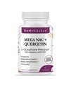 Body Kitchen Mega NAC (N-Acetyl Cysteine) 600 mg med Quercetin, støtter pustende helse og immunfunksjon og fremmer lever og nyre Detox, Veggie Caps, (pakke med 1)