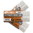LyvWel Energi Gum ® 100mg Koffein per per edel ® Alt naturlig ® Sukkerfri pre-workout Boost: ditt essensielle energitilskudd for å holde deg våken - 3 pakke (kaffe)