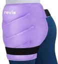 REVIX ekstra stor Hip Ice Pack Wrap med stropper, Reusable Gel Ice Pack for Hip Replacement, Thigh, Skulder & Rygg, Soft Lining Cold Compress Recovery Kit