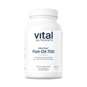 Vitale næringsstoffer Ultra Pure® Fish Oil 700 | støtter hjerte, hjerne og felles helse* | Oppnåelig kildet høy EPA & DHA Omega-3 fettsyre | Lemon Flavor | Gluten, Dairy og soya gratis | 60 Softgels