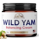 ANGELYCIA Wild Yam Cream for hormonbalanse  Hormone Hormon Balance for kvinner | Østrogen Cream | 100% ren organisk | Økologisk for PMS | Perimenopause & Menopause Support | Alle huder