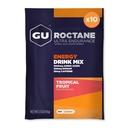 GU Energi Roctane Ultra Endurance Energi Drink Blande, Vegansk, Glutenfri, Kosher, 35 mg Koffein, og Dairy-Free n-the-Go Energi for enhver trening, 10 Single-Serving Packets, Tropisk Frukt