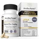 Arnika Forte Capsules – hevelse og bruk Reduser etter kirurgi og estetiske behandlinger, antioksidanter og bioflavonoider, Arnica 1000 mg, Bromelain 125 mg 3000GDU - 14 kapsler