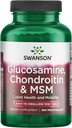 Swanson Mini-Tabs Glucosamine Chondroitin & MSM Joint Mobility Flexibility Comfort Cartilage Connective Vessue Helsestøtte 750/600/300 Milligram 360 Faner
