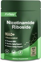 Airboy NAD Supplement med Nikotinamid Riboside Resveratrol & Quercetin 900 mg, NMNH Alternativ for menn og kvinner Støtter Anti-Aging, Energi, Fokus - 80 kapsler