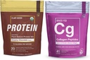 Viktige elementer Hydrolysert kollagenpeptider pulver & organiske erteprotein pulver - Kremet sjokolade | Felles, hud, hår, & negle støtte + lavkarb plantebasert vegansk blanding