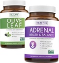 Olive Leaf Extract & Adrenal støtte (4-måneders forsyning) Zen & Vigor Bundle of Olive Leaf Extract (120 kapsler) Super styrke og adrenal støtte (120 Capules) Kraftig Adrenal støtte - opprettholde balanse