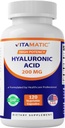 Vitamatic Hyaluronsyre Supplements 200mg - Støtter Sunn Connective Vessue and Joints - Fremme ungdommelig sunn hud - 120 kapsler