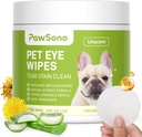 Øye Tørker for hunder og katter, Hypoallergenisk hund Øye Tørker rengjøring, Naturlig rengjøring Grooming Kjæledyr tørker forsiktig fjerne Tear Stain, Eye Debras, Utladelse, Mucus, Ikke-Irriterende, Uscent, 100 stk