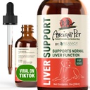 Ancient Pet Liver Støtte for hunder og katter -Enkel flytende levering, Blander enkelt med mat eller vann - Melk Thistle, Dandelion & Artichoke - Forbedret absorpsjon - 2 fl oz