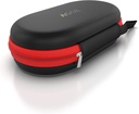 AGOZ Astma Inhaler Medisin Travel Case Pouch Deksel, Inhaler Holder med Zipper Lukking og Wrist Strap (svart/rød)