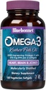 Blåbonnet Ernæring Omega-3 Kosher Fiskeolje, Naturlig Triglycerid Form, Glutenfri, Dairy-Free, Kosher Certified, Ikke-GMO, 3. part testet, Molekylær Destillert, 120 Vegetarisk Softgel, 60 Servering