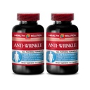 anti rynke kapsler for ansikt - anti-WRINKLE COMPLEX - Hudmineraler, anti-aging supplement, vitamin E kollagen, serum anti rynke, alfa liposyre, anti rynke piller for kvinner, 2 Bot 120 Caps