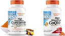 Doktorens beste DRB-00107 høy absorpsjon curcumin fra gurkmeie rot med C3 Complex & BioPerine 500mg & høy absorpsjon coQ10 med BioPerine, Glutenfri, naturlig fermentert, hjerte helse