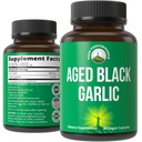 Peak Performance Alder Svart hvitløk Kapsler. Rå Vegan ren Odorless Extract Supplement piller for kolesterol, og immun støtte. fra hvitløk bulb med S-Allyl Cysteine og antioksidanter