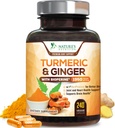 Gurkemeie Curcumin Supplement 1950mg - 95% Curcuminoids med organisk gurkemeie og ginger, BioPerine Black Pepper for beste absorpsjon, Naturens Vegan felles støtte, ikke-GMO, flaske i USA - 240 kapsler