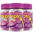 Pepto Kids Gummies, Hjelper Avlaste Avslappende Avslappende Oppsett Mage, Sykkelødem, Sour Mage og Heartburn, 72 Totalt (3 Pakker av 24)