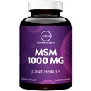 MRM Ernæring MSM 1000mg Pure Methyl-sulfonyl-Metan Kapsler | Felles, Hår, Hud og negle støtte | Biotilgjengelig Svovel Supplement | Vegan + Glutenfri | 120 Services