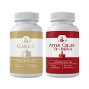 PURE ORIGINAL INGREDIENTS Hvit og Apple Cider Vinegar Capsule Bundle (100 kapsler hver), Ingen tilsetningsmidler eller fyllemidler, Lab verifisert