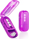 Piller for flere piller, justerbare piller Splitter, Piller Splitter for små og små piller, piller for små eller store piller med Sharp Blade-Purple