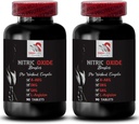 Kalsium alfa-ketoglutarate - NITRIC OXIDE BOOSTER - Nitric oksid pulver L-arginin, muskelpumpe, styrketrening, treningsstyrke, Atletisk boost, GKG supplement 2 flaske 180 tabletter