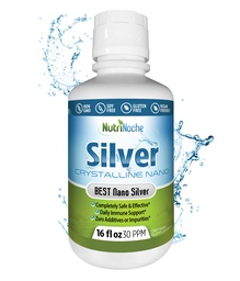 NutriNoche Colloidal Silver ® 99,99% Ultra ren krystallline Nano sølvpartikler