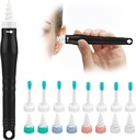 Q Grips Ear Wax fjerningsverktøy 2025 Spiral Ear Wax fjerningssett reusable og vaskbare Q-Grips Ear Wax remover Soft Silikone Spiral Ear Wax fjerningssett inneholder 3 typer øre renere verktøy